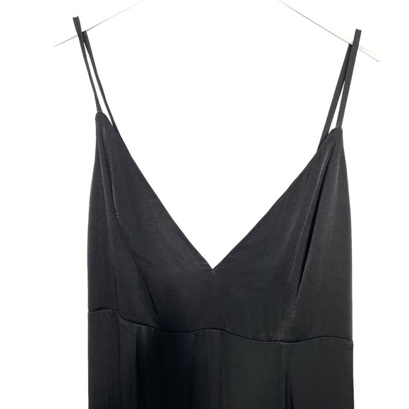 Fame and Partners Benton Jumpsuit Black Satin Size 14 - Picture 10 of 16